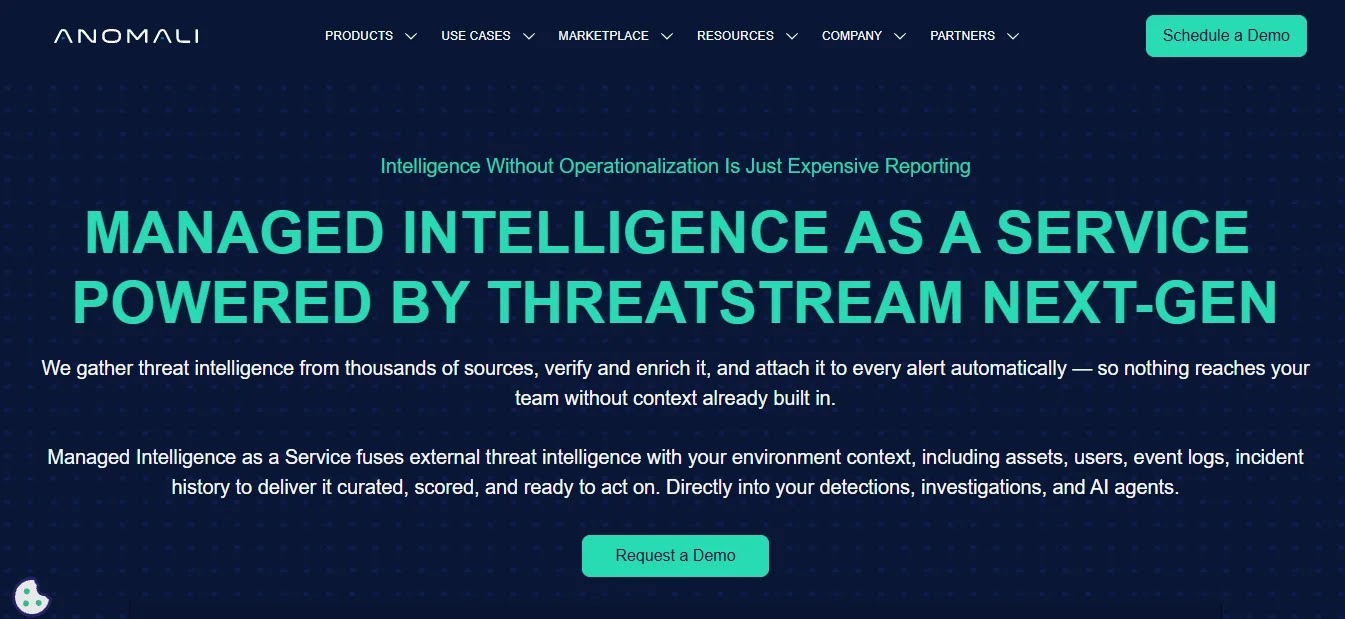 Anomali — Best Big-Data Intel Analytics